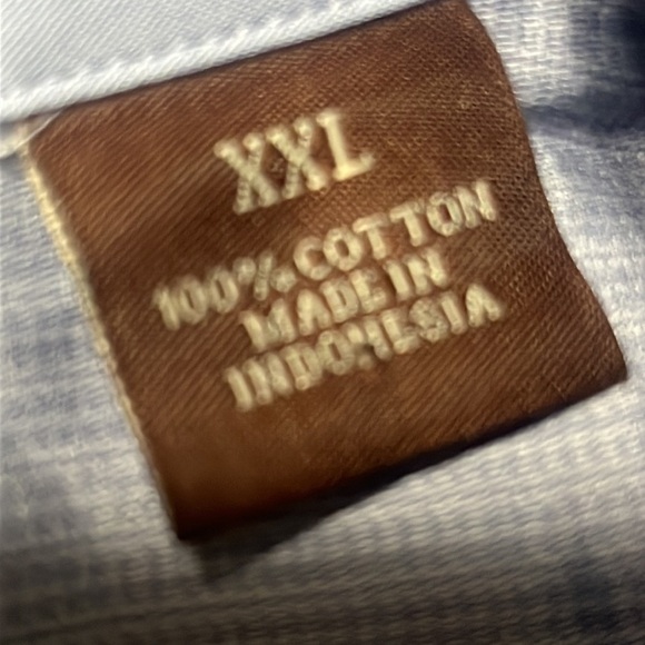 PERRY ELLIS MENS DRESS/CASUAL BLUE SHIRT, SIZE XXL - Picture 7 of 8